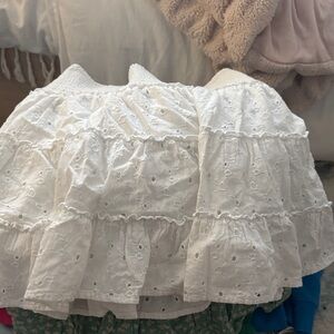 American Eagle Outfitters White A-Line Skirt